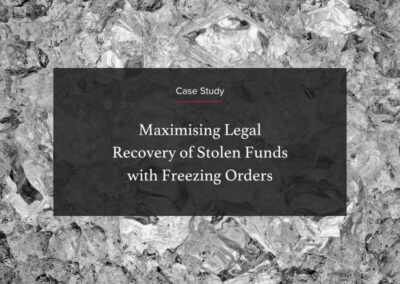 Maximising Recovery of Stolen Funds by Obtaining Freezing Orders
