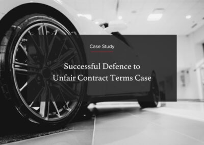 Successful Defence to Unfair Contract Terms Case